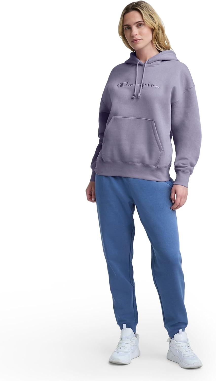 image:imageChampion Womens Pullover Fleece Hoodie Loose Fit Midweight Script Logo Available in Regular and PlusDaybreak Embroidered Script Logo