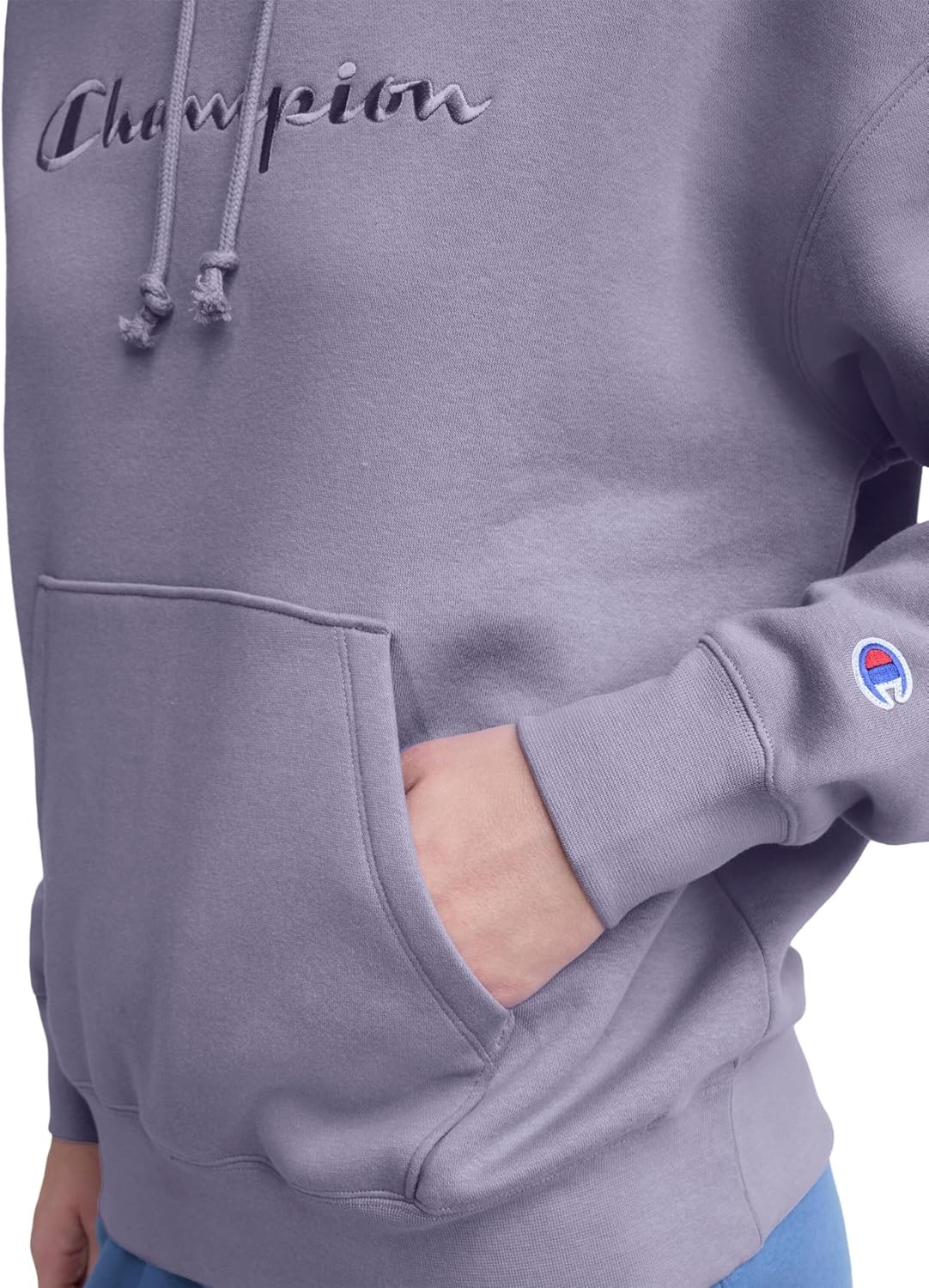 image:imageChampion Womens Pullover Fleece Hoodie Loose Fit Midweight Script Logo Available in Regular and PlusDaybreak Embroidered Script Logo