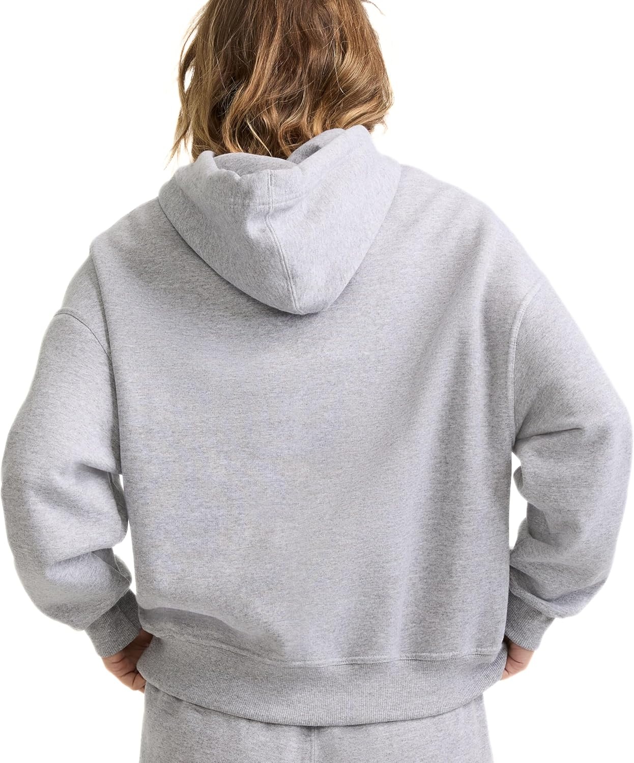 image:imageChampion Womens Pullover Fleece Hoodie Loose Fit Midweight Script Logo Available in Regular and PlusOxford Gray Classic Script Logo