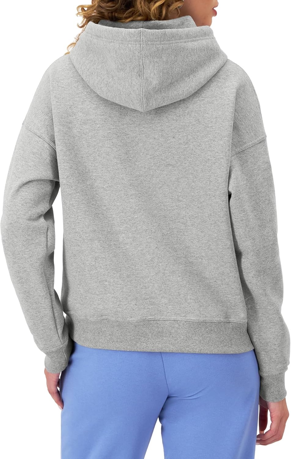 image:imageChampion Womens Pullover Fleece Hoodie Loose Fit Midweight Script Logo Available in Regular and PlusOxford Gray Embroidered Script Logo