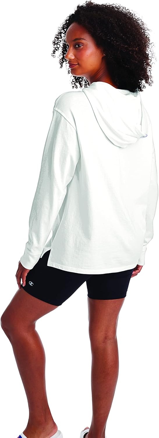image:imageChampion Womens Pullover Fleece Hoodie Loose Fit Midweight Script Logo Available in Regular and PlusWhitechampion Script