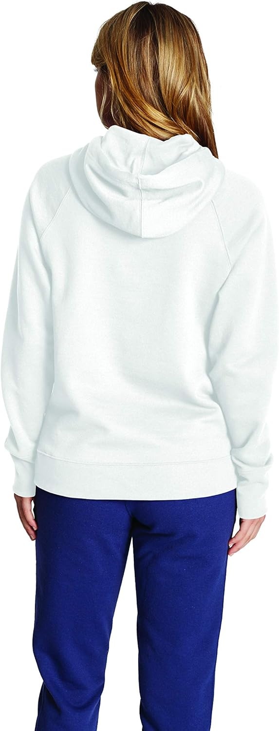 image:imageChampion Womens Pullover Fleece Hoodie Loose Fit Midweight Script Logo Available in Regular and PlusWhitey07418