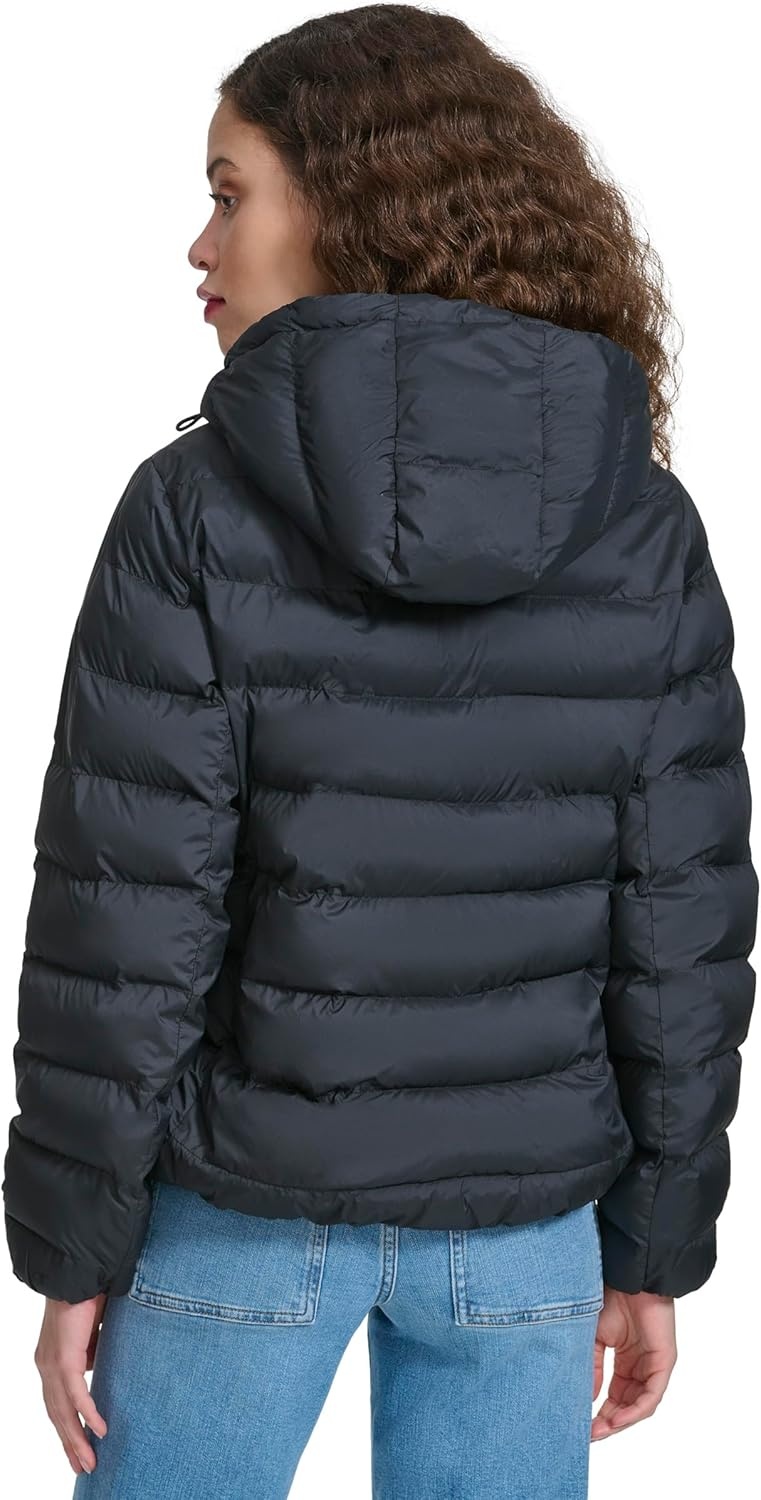 image:imageChampion Womens Quilted Coat Packable Puffer Jacket With HoodBlack