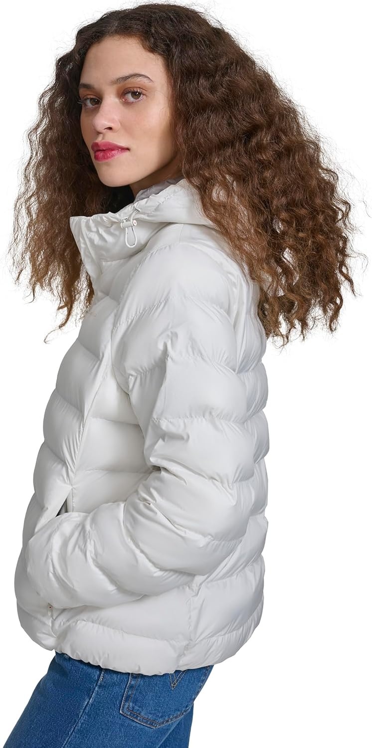 image:imageChampion Womens Quilted Coat Packable Puffer Jacket With HoodMarshmallow