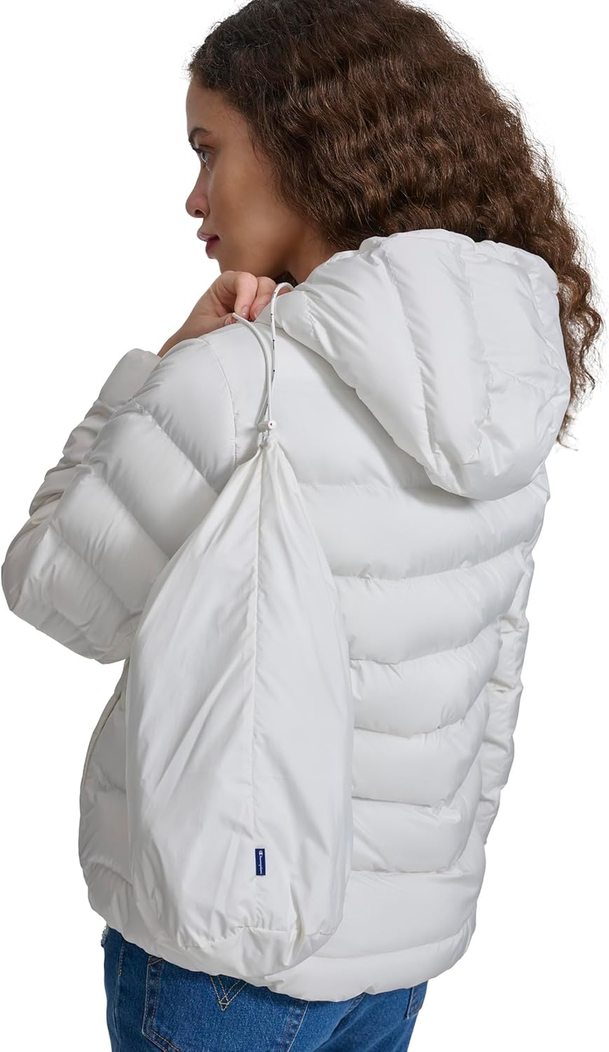 image:imageChampion Womens Quilted Coat Packable Puffer Jacket With HoodMarshmallow