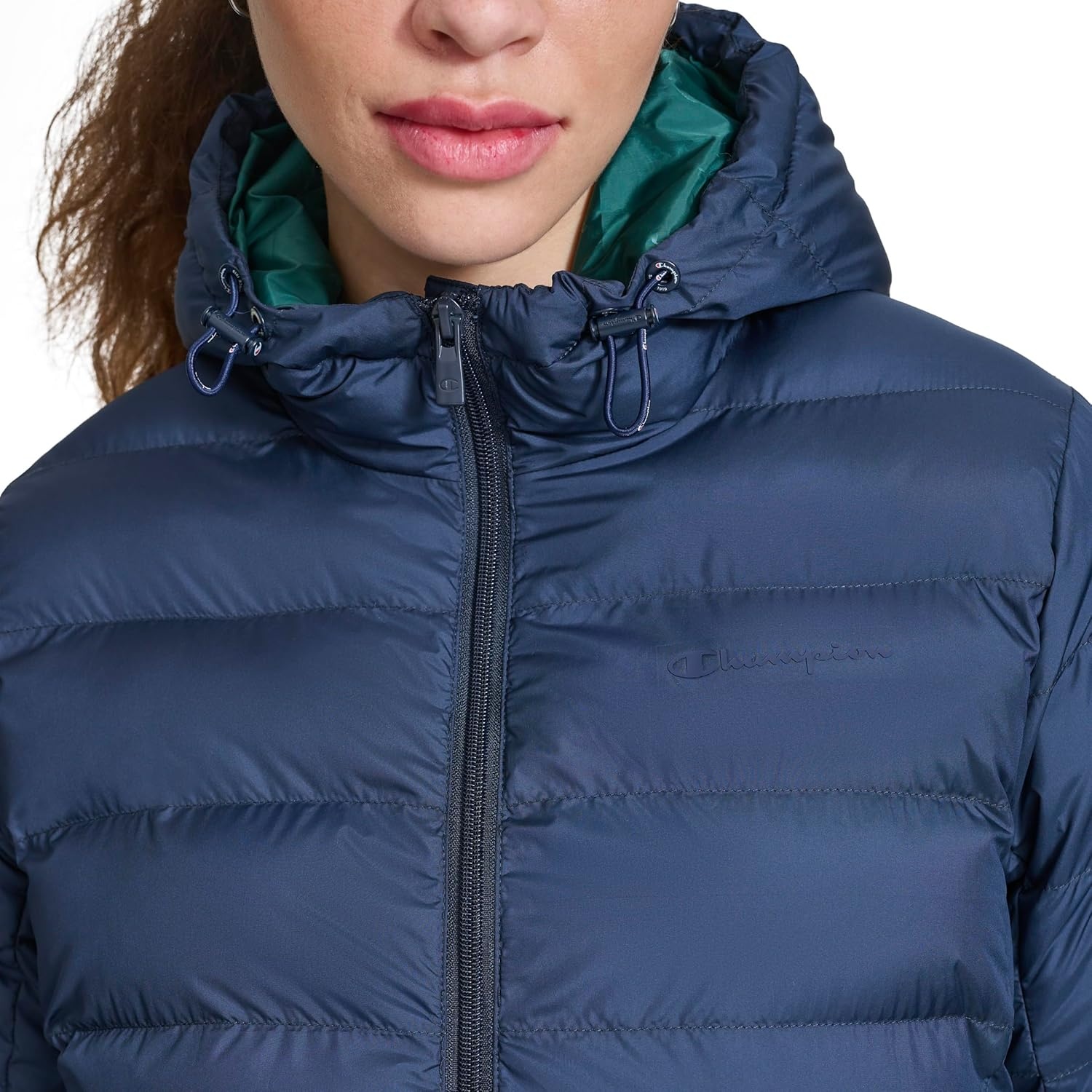 image:imageChampion Womens Quilted Coat Packable Puffer Jacket With HoodNavy