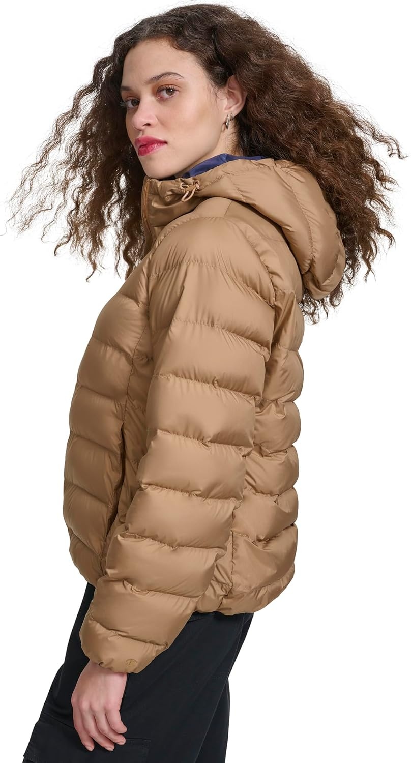 image:imageChampion Womens Quilted Coat Packable Puffer Jacket With HoodTobacco