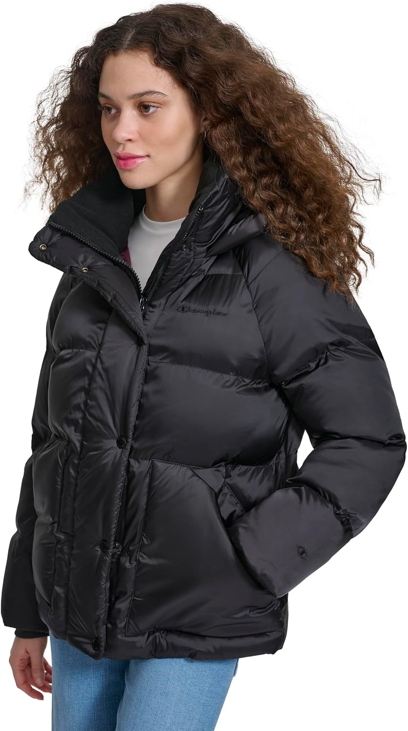 image:imageChampion Womens Quilted Midweight Puffer Jacket With HoodBlack