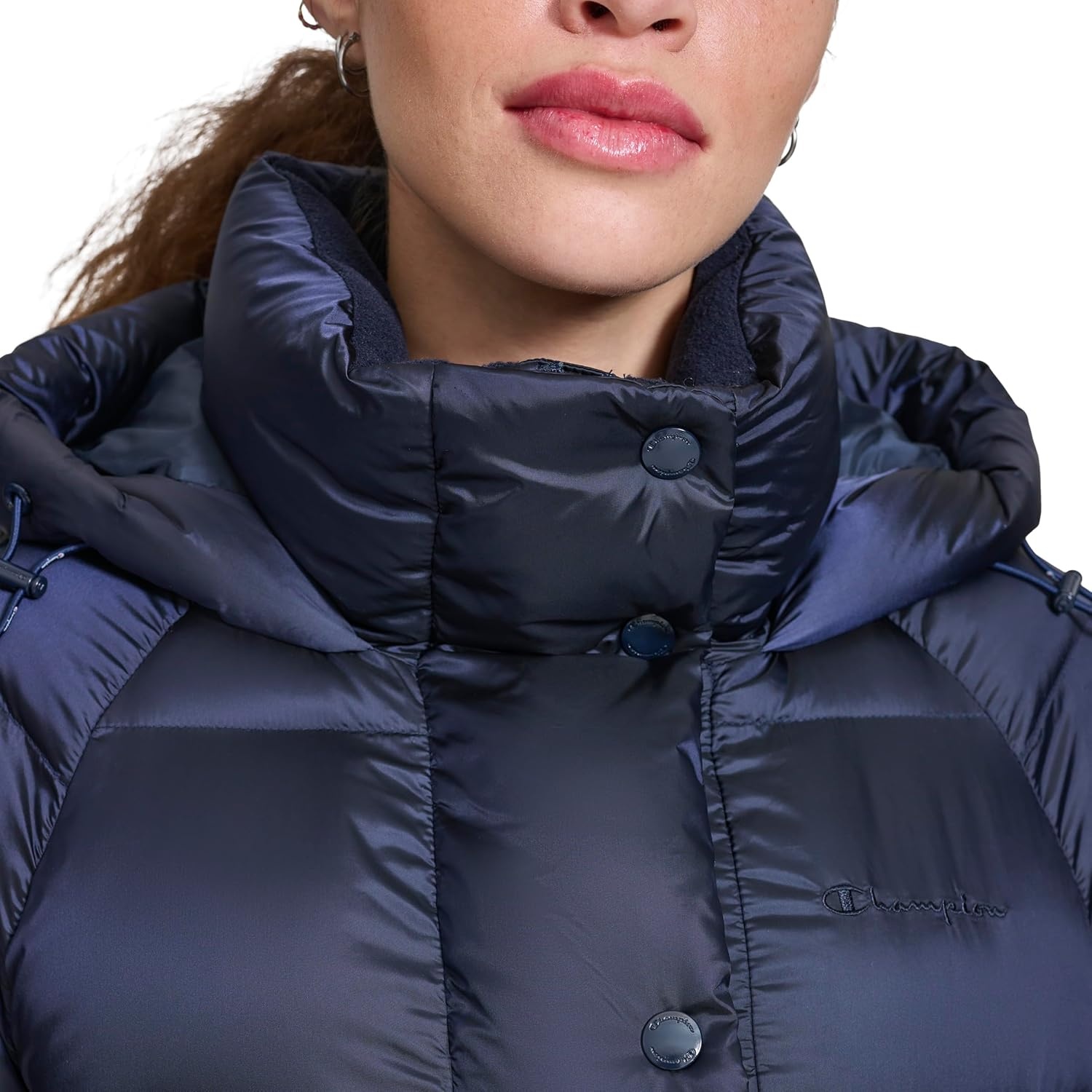 image:imageChampion Womens Quilted Midweight Puffer Jacket With HoodNavy