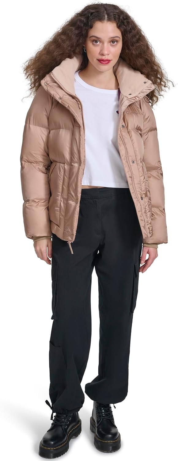 image:imageChampion Womens Quilted Midweight Puffer Jacket With HoodWarm Taupe