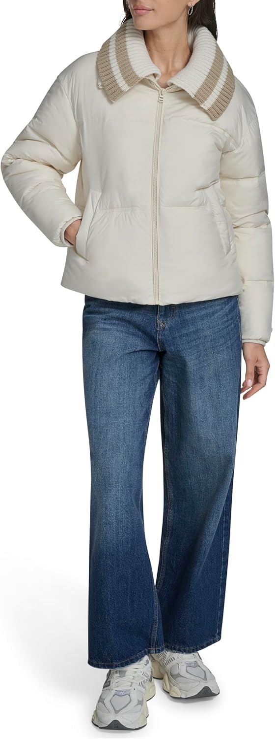 image:imageChampion Womens Quilted Shawl Collar Puffer JacketWhite