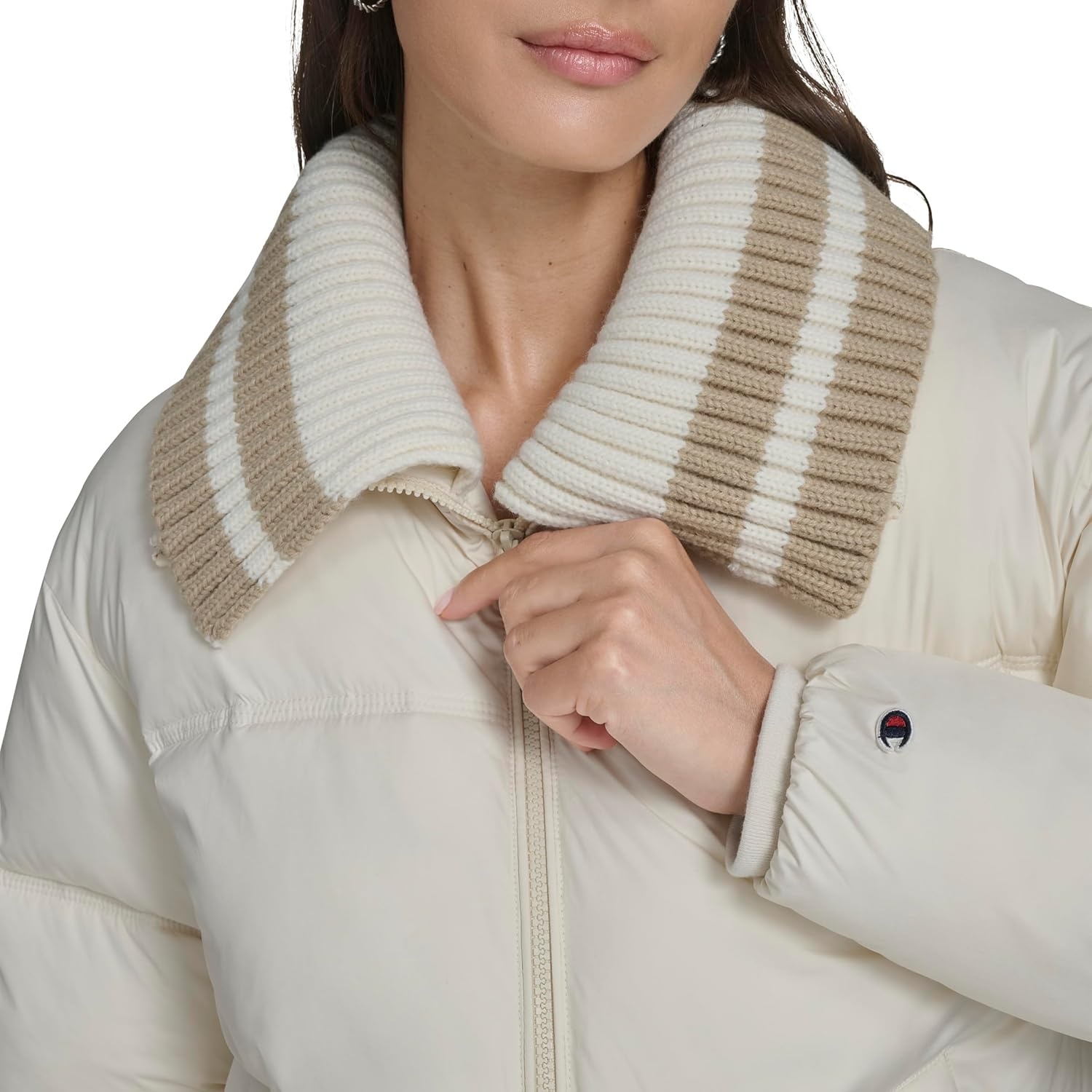 image:imageChampion Womens Quilted Shawl Collar Puffer JacketWhite