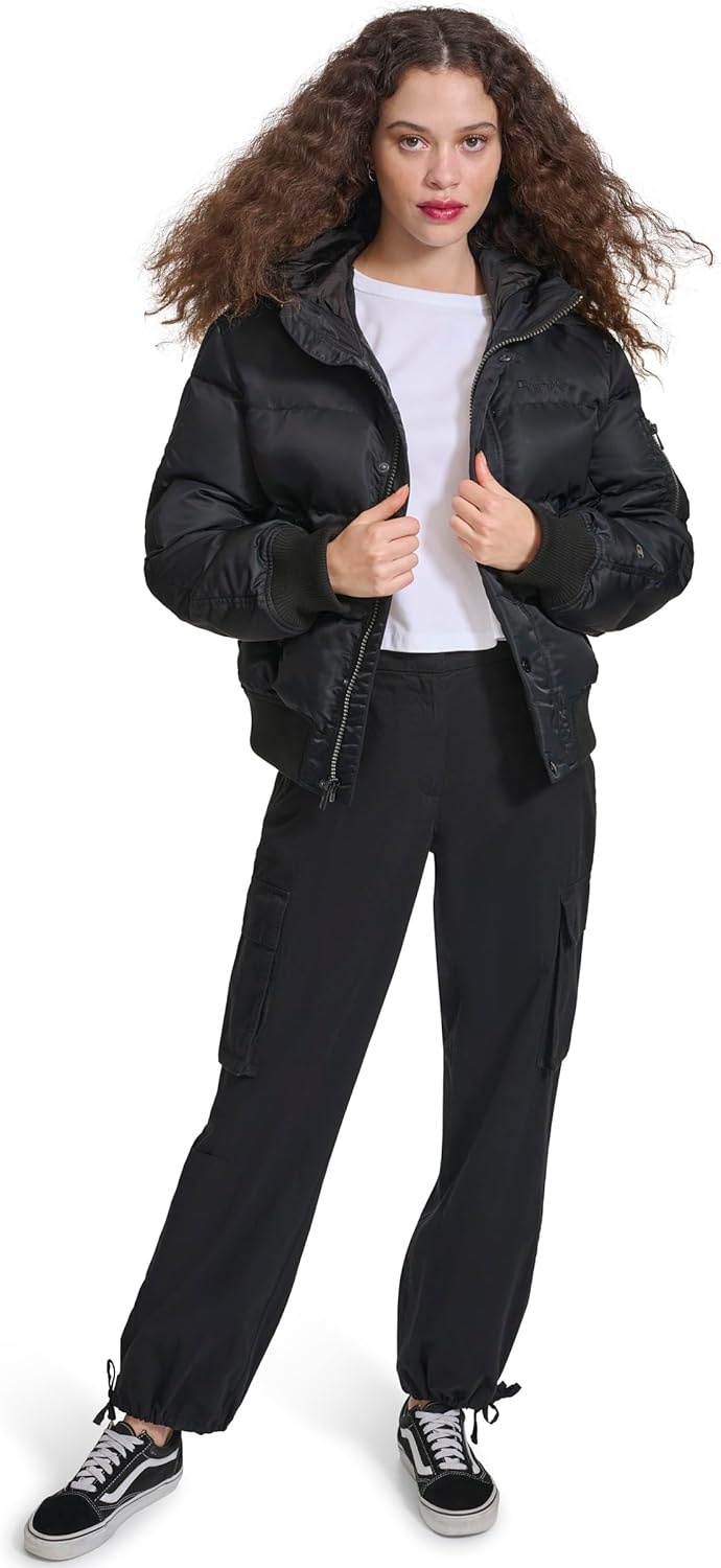 image:imageChampion Womens Quilted Snorkel Puffer Jacket With HoodBlack