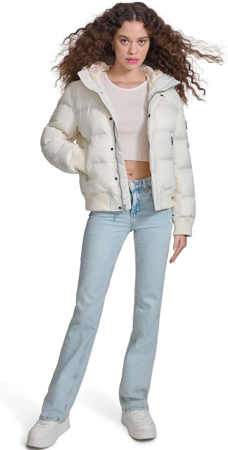 image:imageChampion Womens Quilted Snorkel Puffer Jacket With HoodMarshmallow