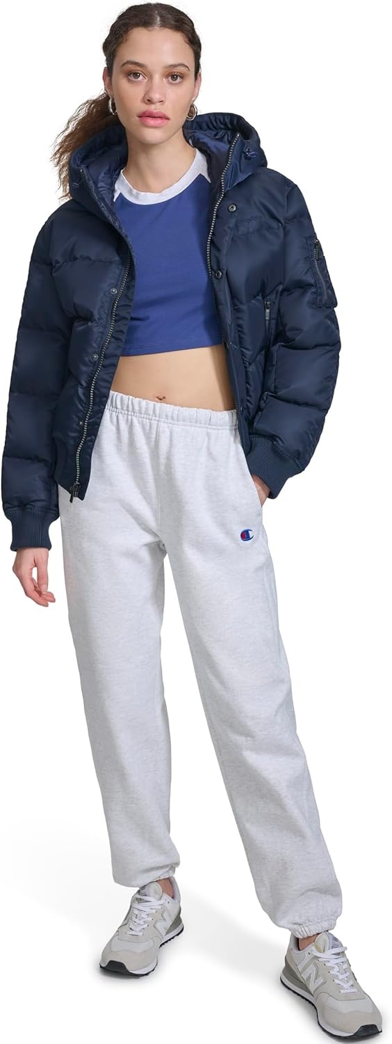 image:imageChampion Womens Quilted Snorkel Puffer Jacket With HoodNavy