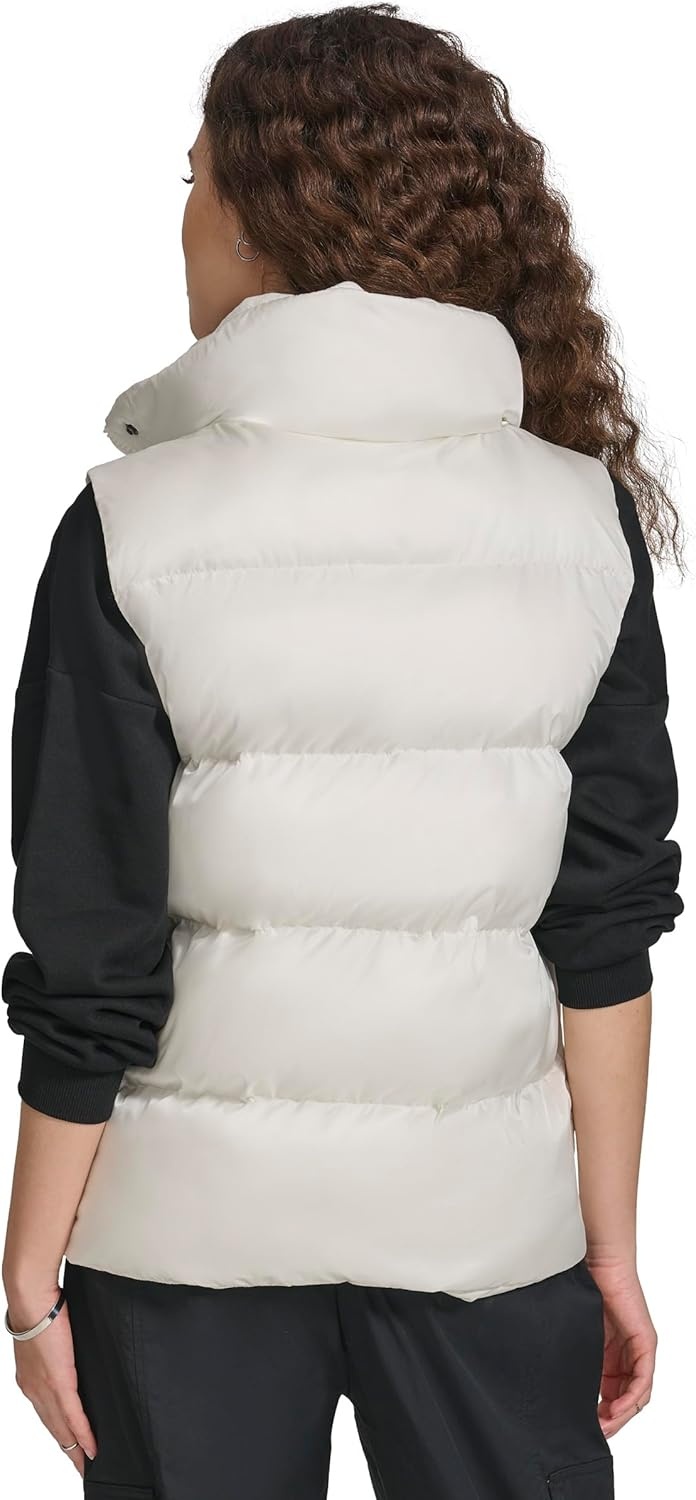 image:imageChampion Womens Satin Quilted Puffer Vest With Stand CollarMarshmallow