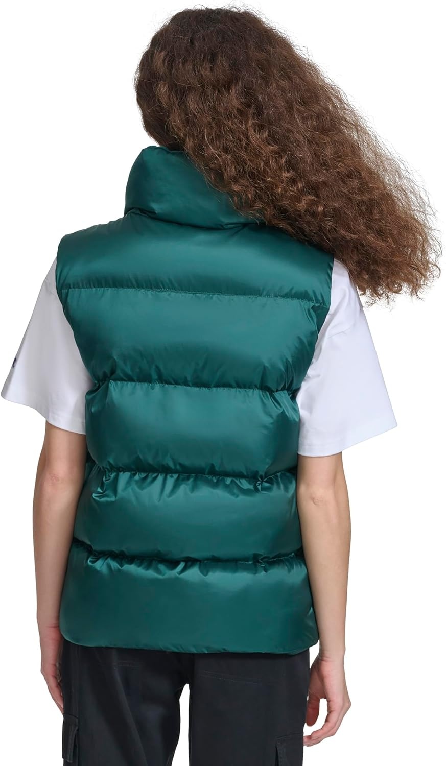 image:imageChampion Womens Satin Quilted Puffer Vest With Stand CollarRainforest