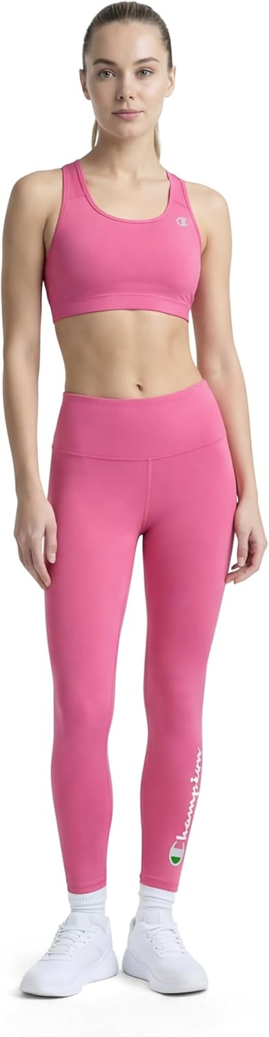 image:imageChampion Womens Sports Bra HighImpact Compression MoistureWicking FabricPink Cosmos
