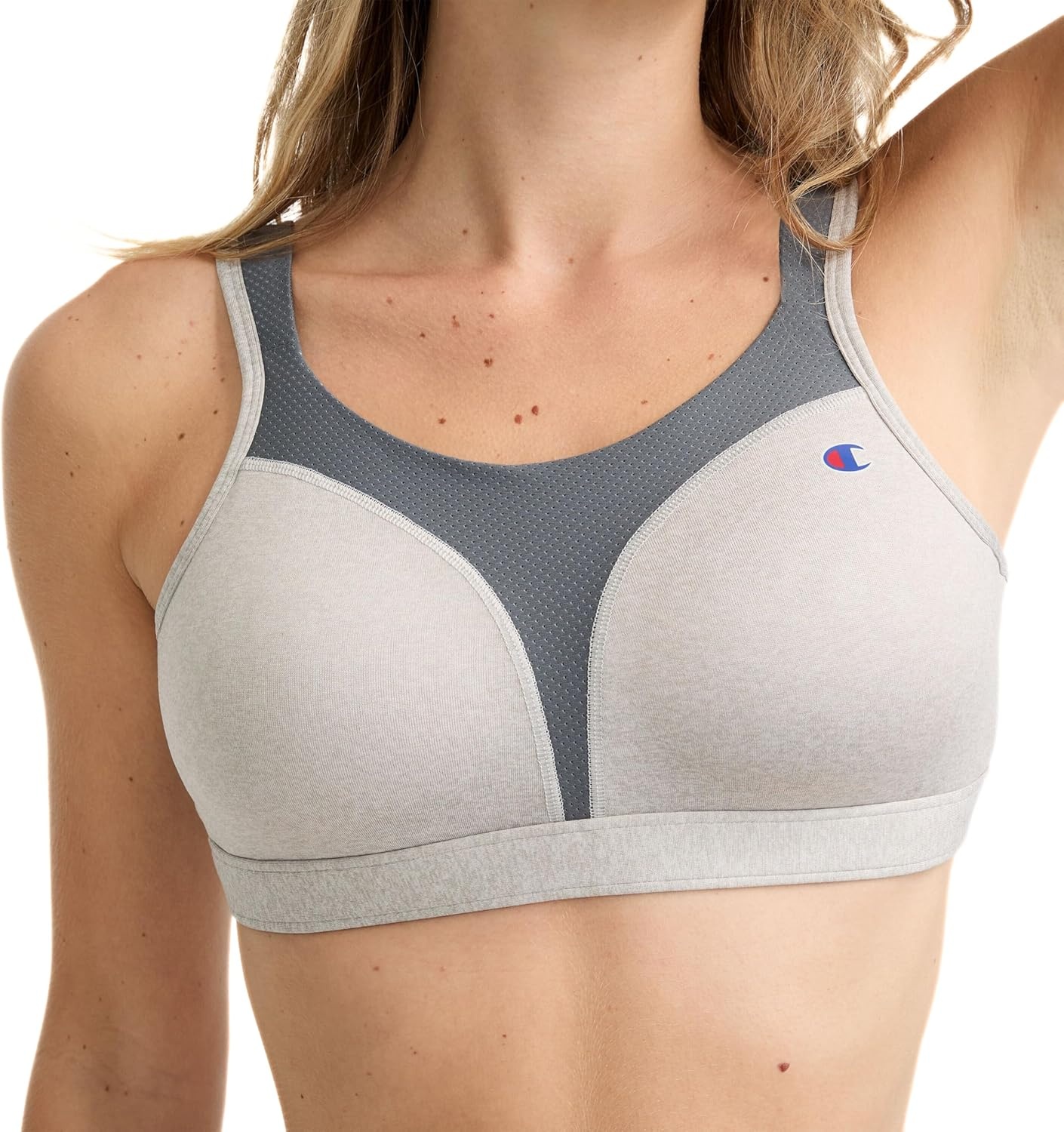 image:imageChampion Womens Sports Bra HighImpact Maximum Support Breathable MoistureWicking FabricOxford HeatherMedium Grey