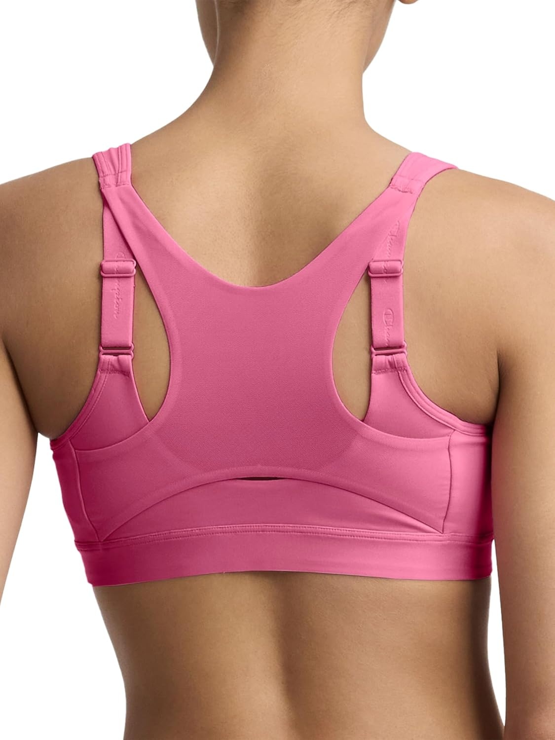 image:imageChampion Womens Sports Bra Motion Control FrontZip HighImpact Maximum Support Breathable MoistureWickingPink Cosmos