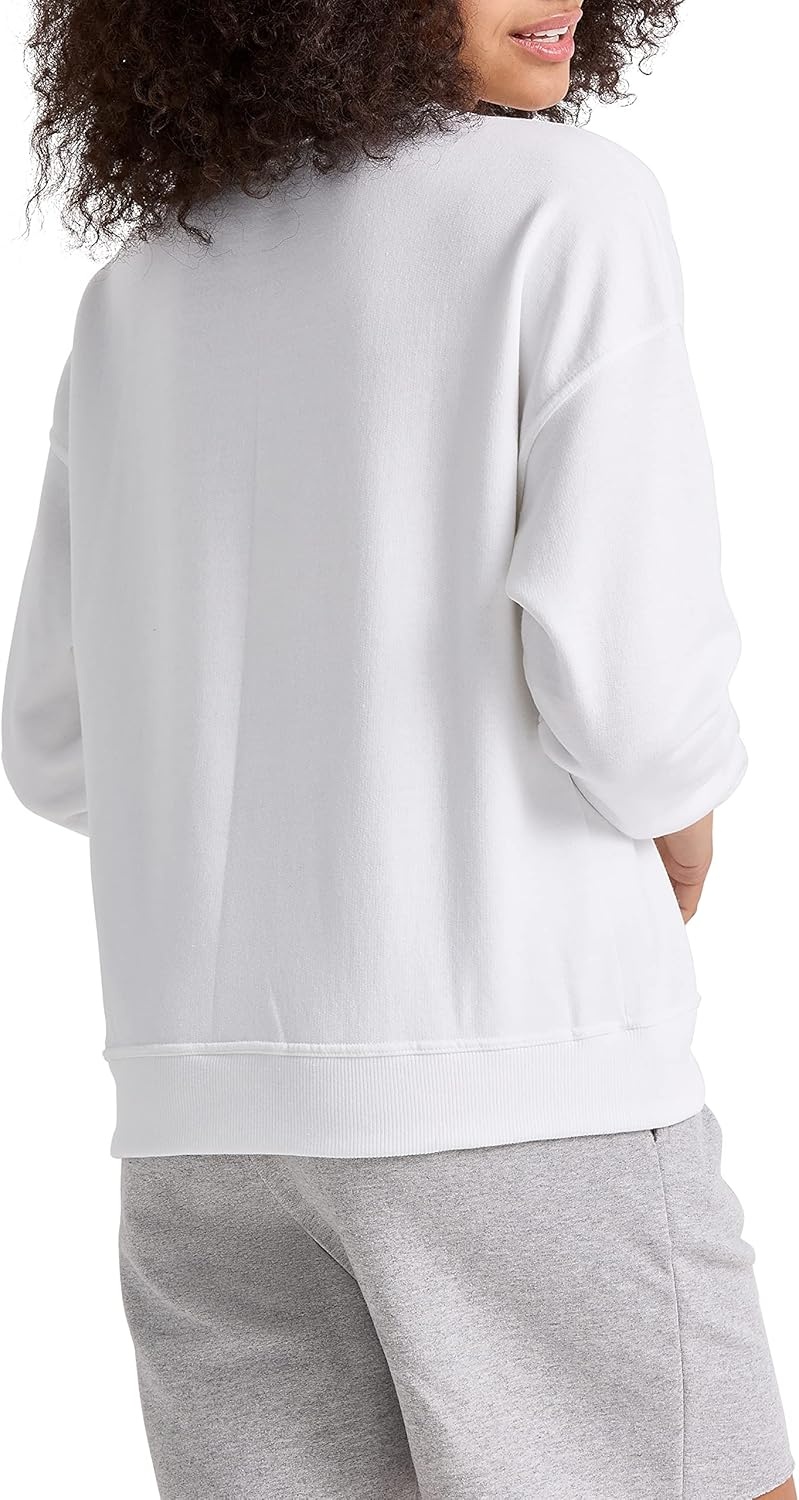 image:imageChampion Womens Sweatshirt Fleece Crewneck Sweatshirt Warm Sweatshirt for Women Plus Size AvailableWhite Script