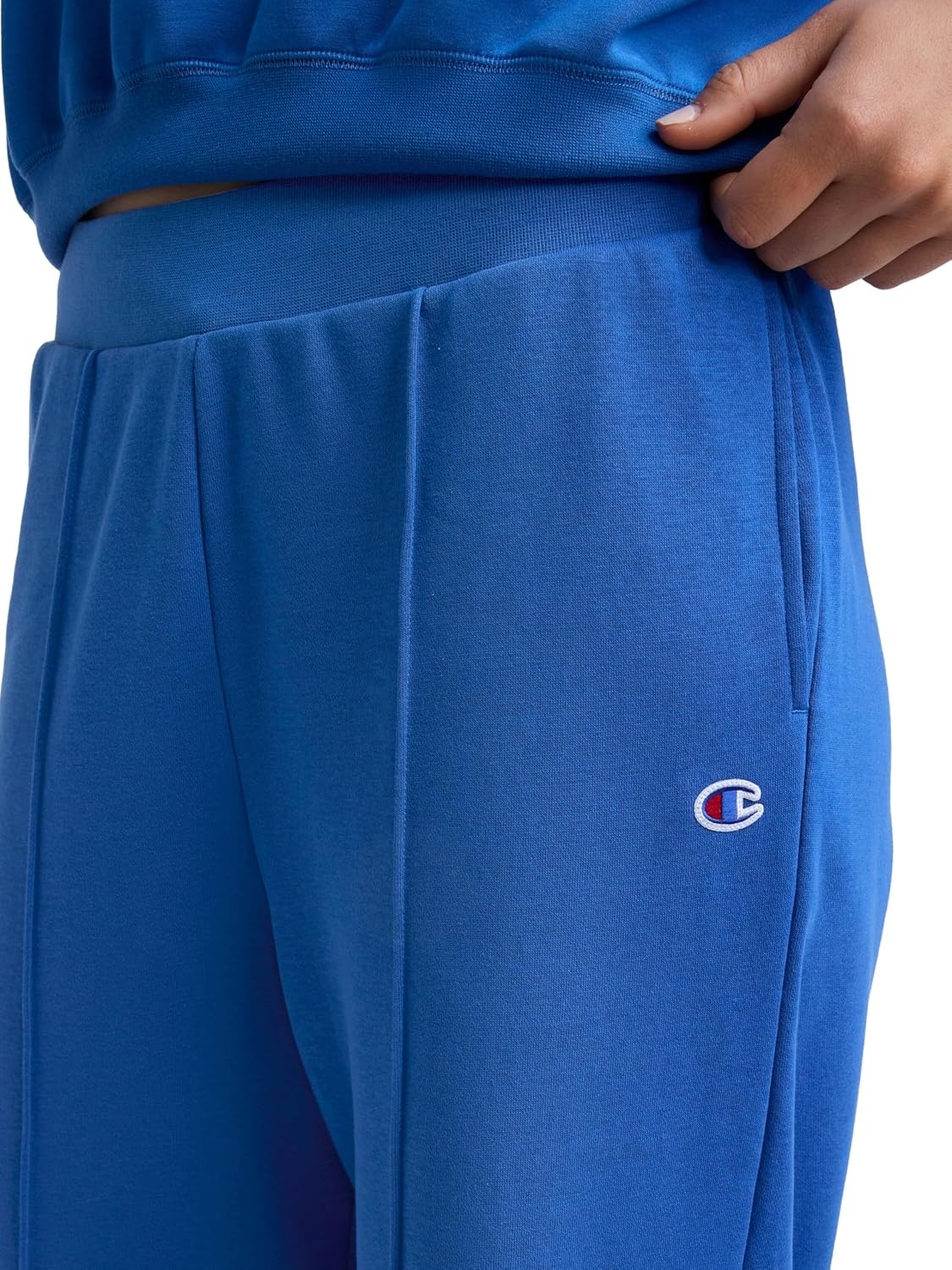 image:imageChampion Womens Tackle Open Bottom Pant Standard Fit French TerryNebulas Blue