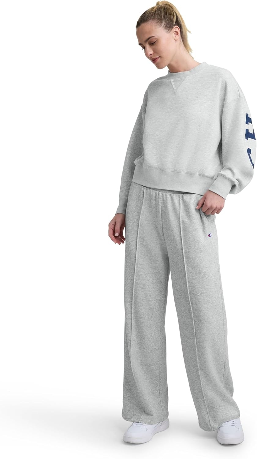 image:imageChampion Womens Tackle Open Bottom Pant Standard Fit French TerryOxford Gray Heather
