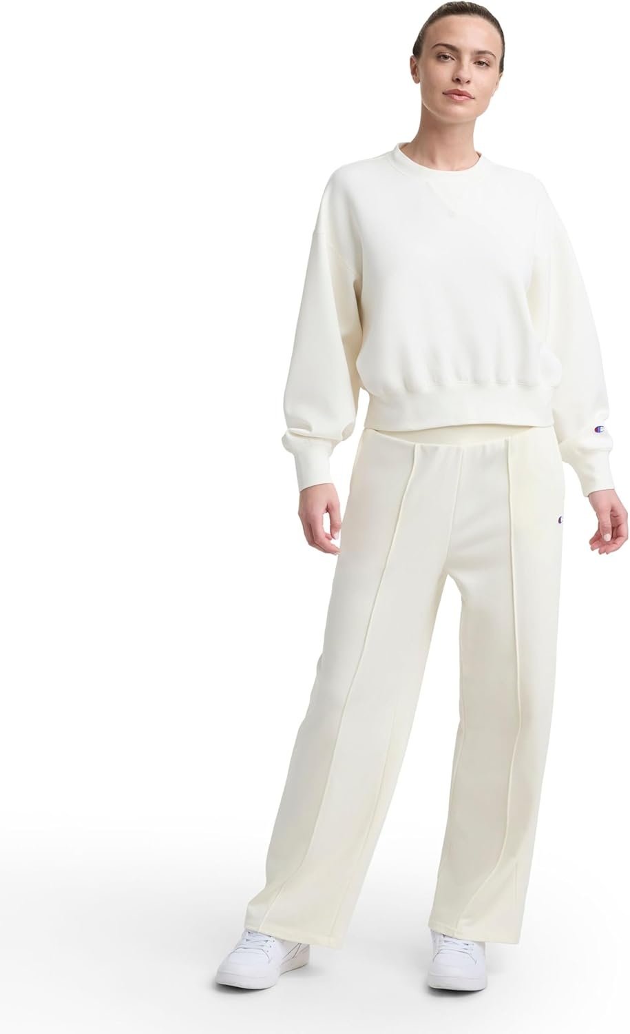 image:imageChampion Womens Tackle Open Bottom Pant Standard Fit French TerryUnbleached Cotton