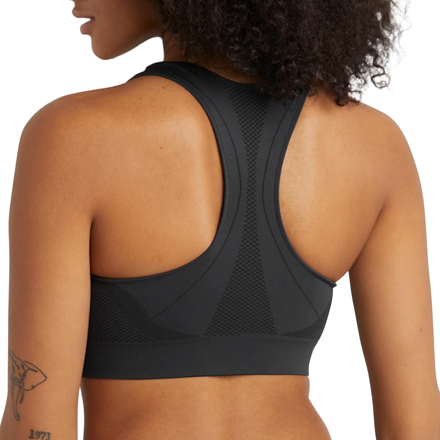 image:imageChampion Womens The Infinity Racerback Sports Bra Moderate Support Seamless MoistureWickingBlack