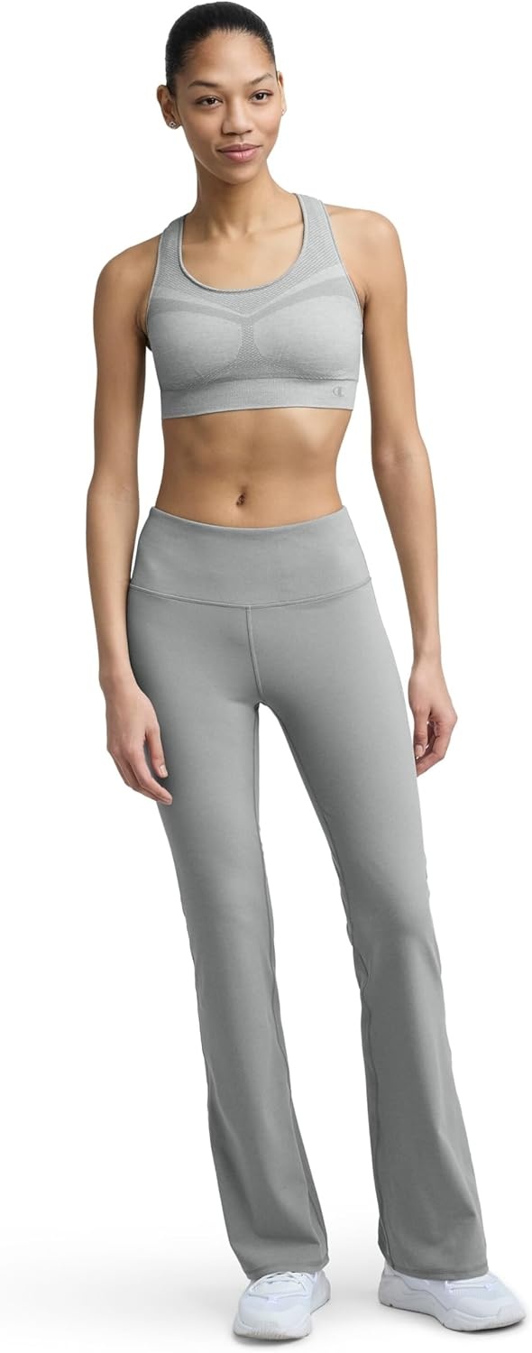 image:imageChampion Womens The Infinity Racerback Sports Bra Moderate Support Seamless MoistureWickingOxford Gray Heather