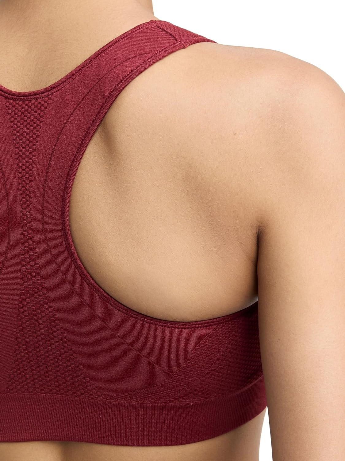 image:imageChampion Womens The Infinity Racerback Sports Bra Moderate Support Seamless MoistureWickingPomegranate