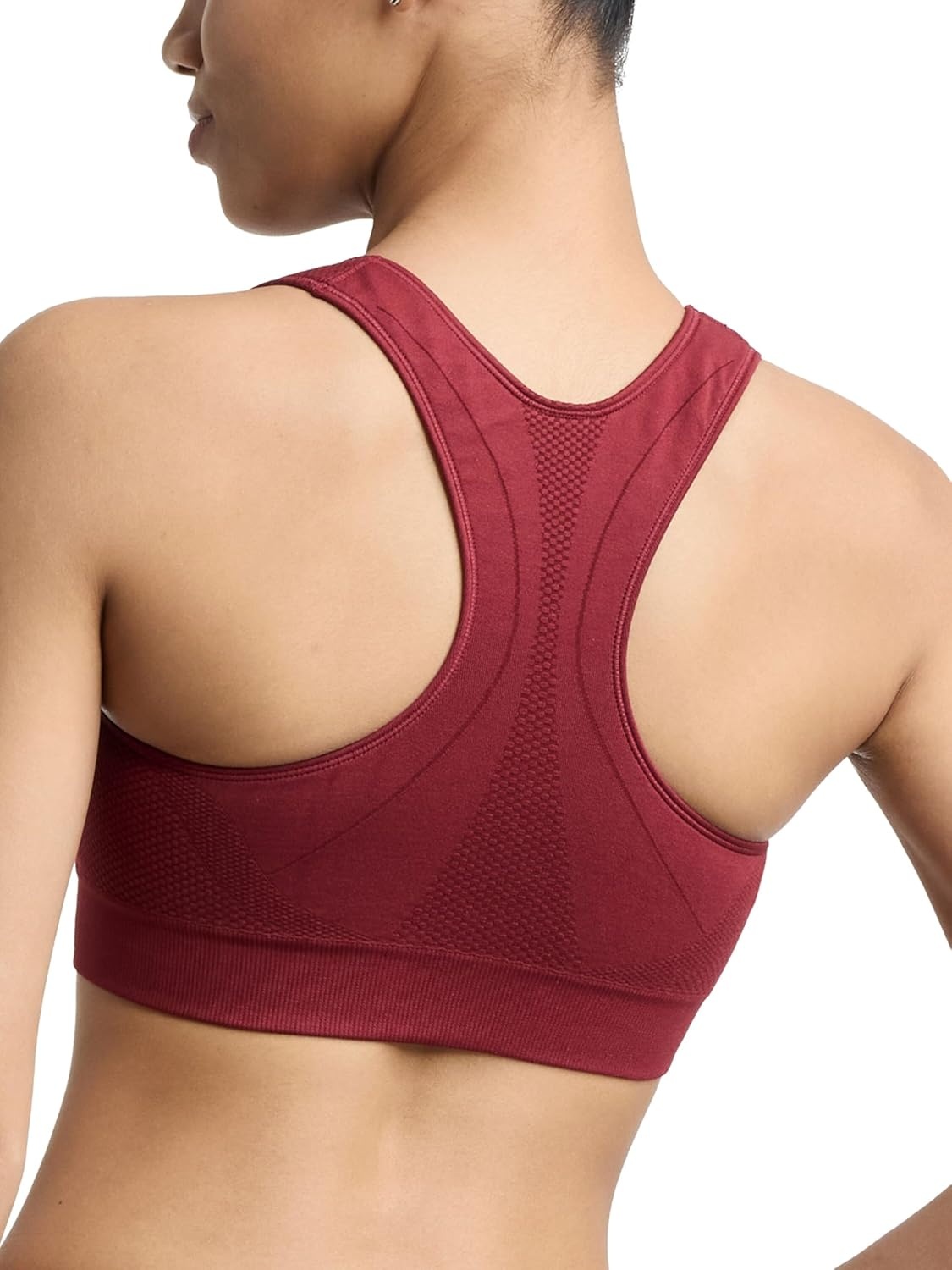 image:imageChampion Womens The Infinity Racerback Sports Bra Moderate Support Seamless MoistureWickingPomegranate