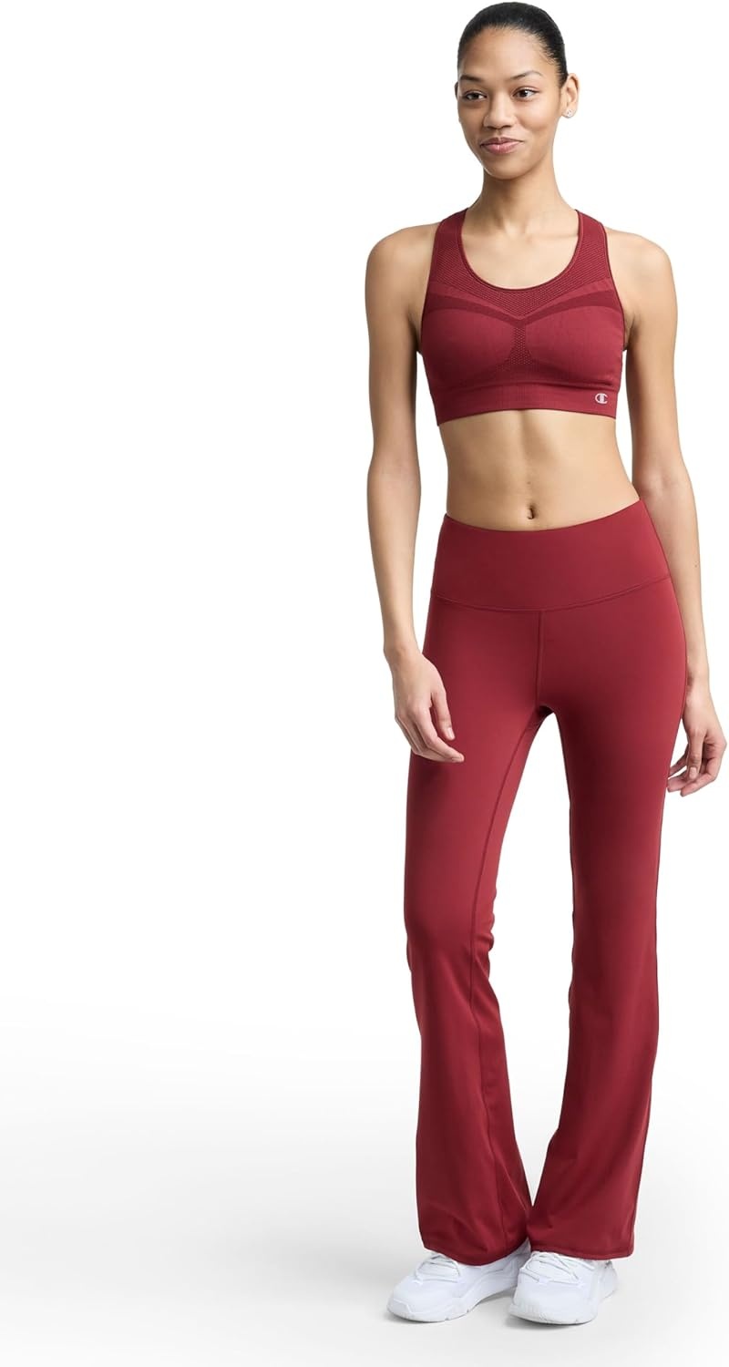 image:imageChampion Womens The Infinity Racerback Sports Bra Moderate Support Seamless MoistureWickingPomegranate