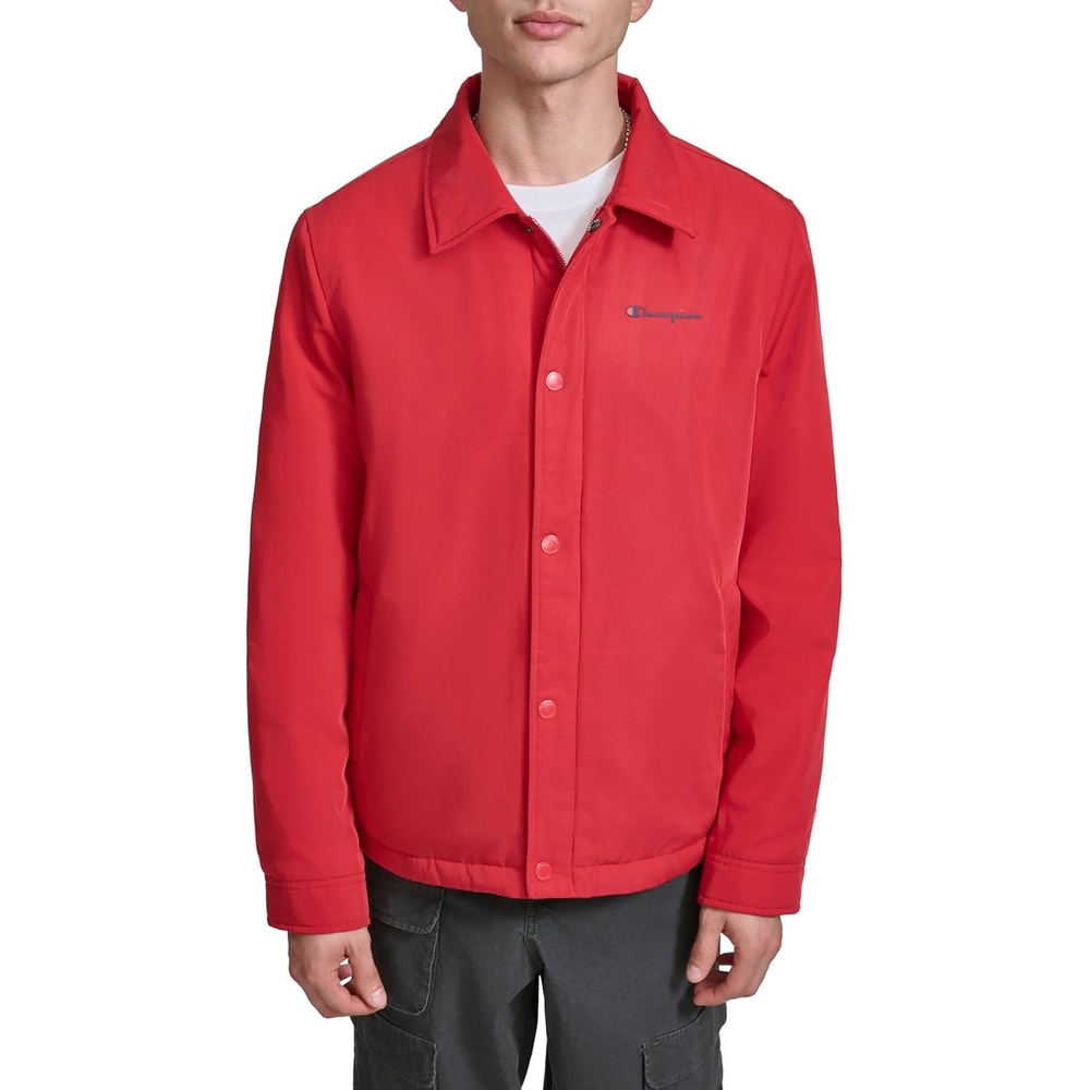 image:imageChampion Mens Active Waterresistant Coaches JacketChili Pepper