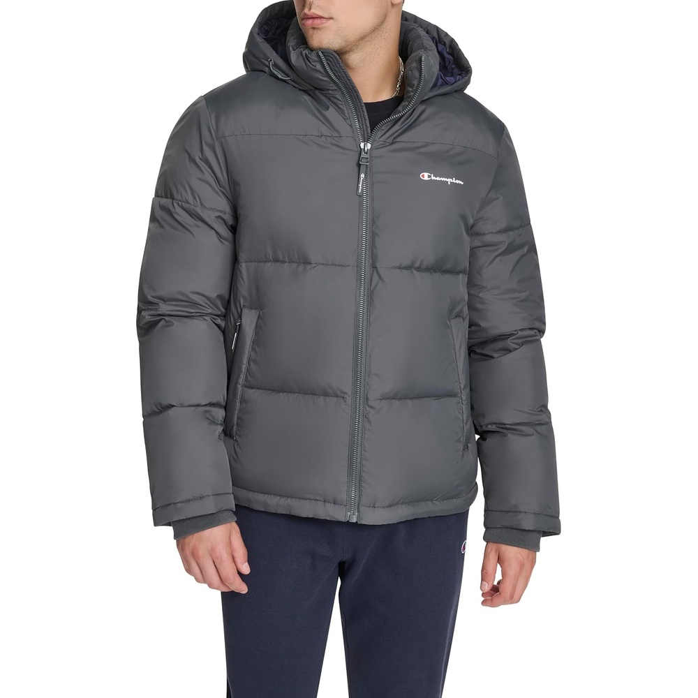 image:imageChampion Mens Heavy Weight Puffer With Adjustable HoodIron Grey