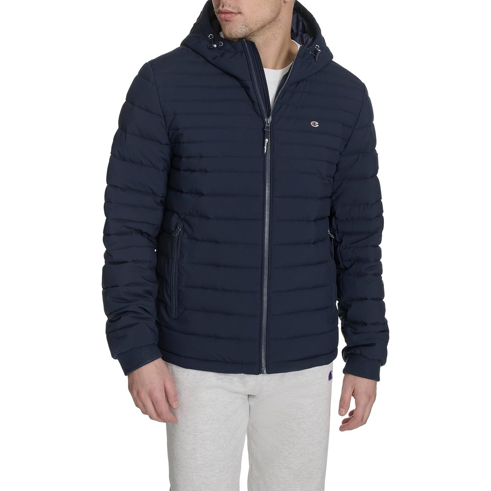 image:imageChampion Mens Lightweight Hooded Puffer JacketPeacoat