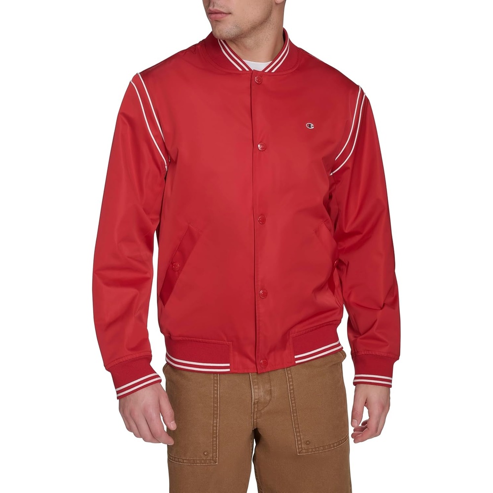 image:imageChampion Mens Lightweight Varsity Bomber JacketChili Pepper