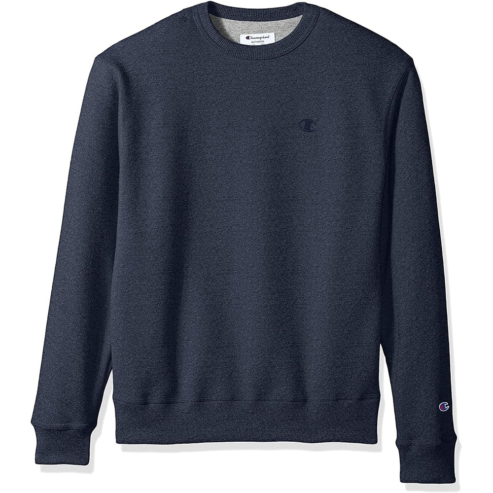image:imageChampion Mens Mens Crewneck Fleece Sweatshirt Standard Fit Midweight C Logo Available in Regular and Big amp TallNavy Heather407d55