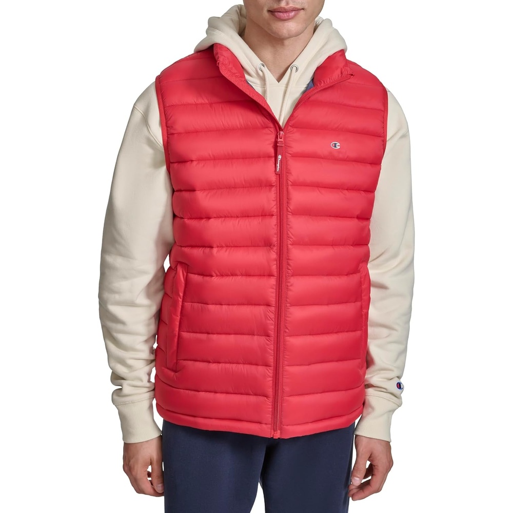 image:imageChampion Mens Packable Puffer Vest With Stand CollarChili Pepper