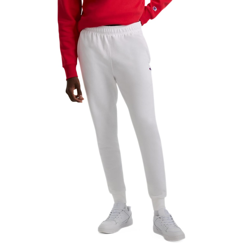 image:imageChampion Mens Powerblend Fleece JoggersWhite C Patch Logo