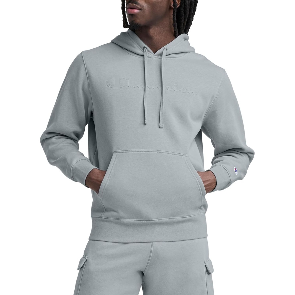 image:imageChampion Mens Pullover Graphic Fleece Hoodie Standard Fit Midweight Fleece Tonal Script LogoQuarry