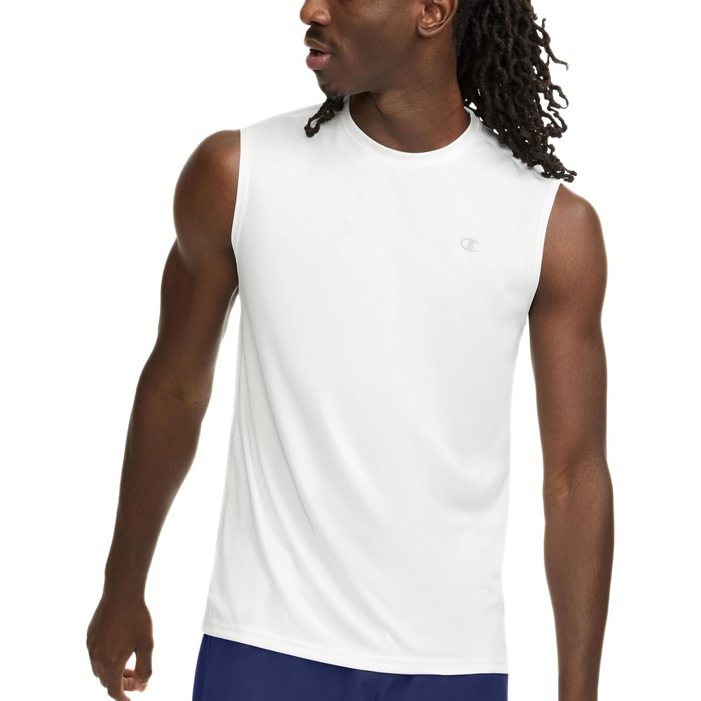 image:imageChampion Mens Sleeveless Tshirt Sport Tank Muscle Tshirt for Men Reg Or Big amp TallWhite