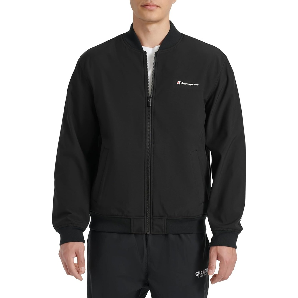image:imageChampion Mens Soft Shell Sport Bomber Jacket With LogoBlack