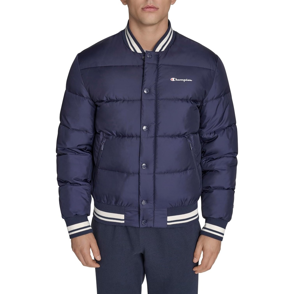 image:imageChampion Mens Varsity Bomber Puffer JacketPeacoat Tech