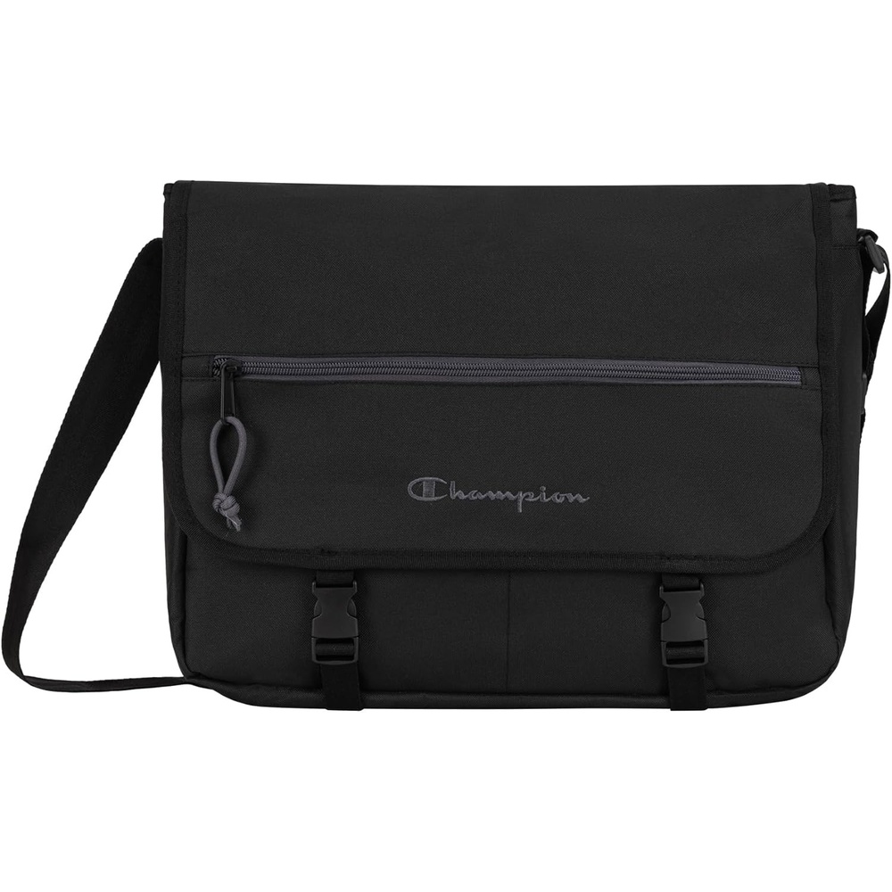image:imageChampion Phase Messenger Bag With Padded Laptop Sleeve Adjustable Strap for Work Travel OfficeBlackNine Iron