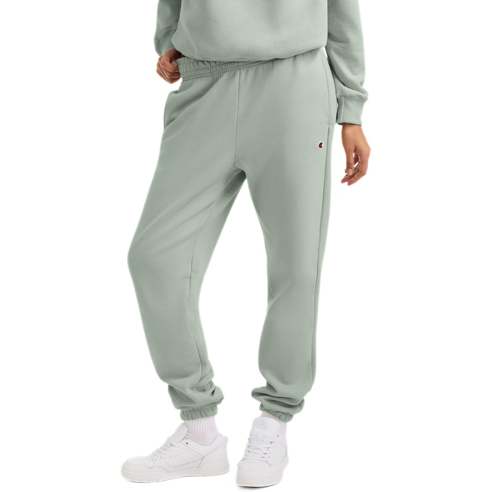 image:imageChampion Womens CinchedBottom Fleece Sweatpants Oversized Fit MidweightClever Sage