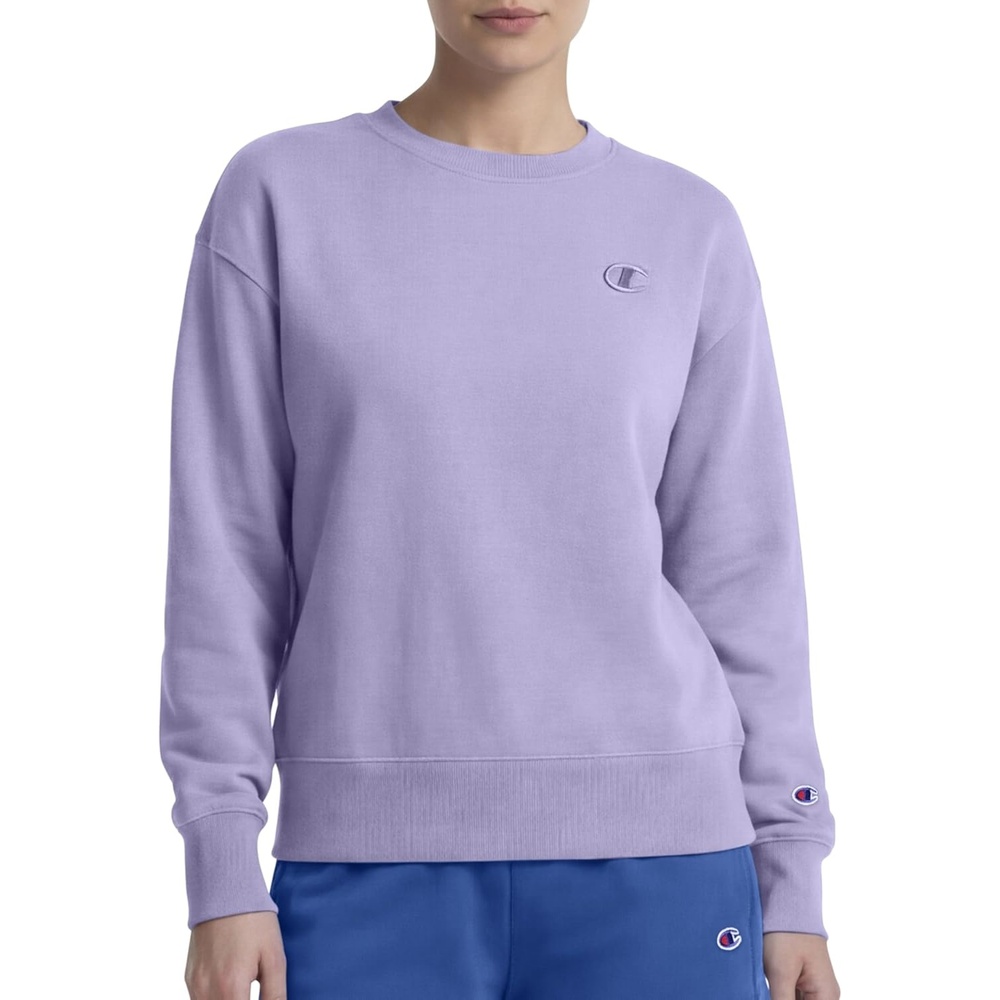 image:imageChampion Womens Crewneck Fleece Sweatshirt Loose Fit Midweight C Logo Available in Regular and PlusDaybreak C Logo