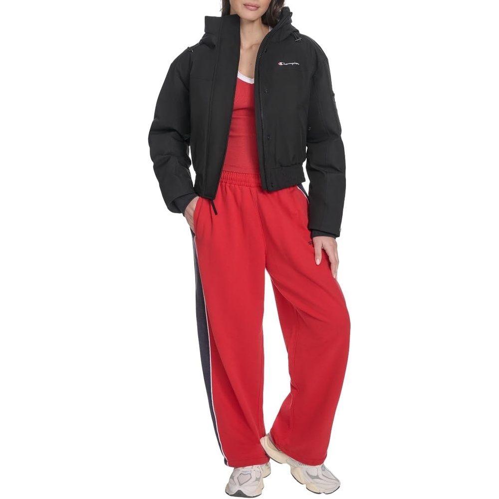 image:imageChampion Womens Cropped Hooded Ski BomberBlack