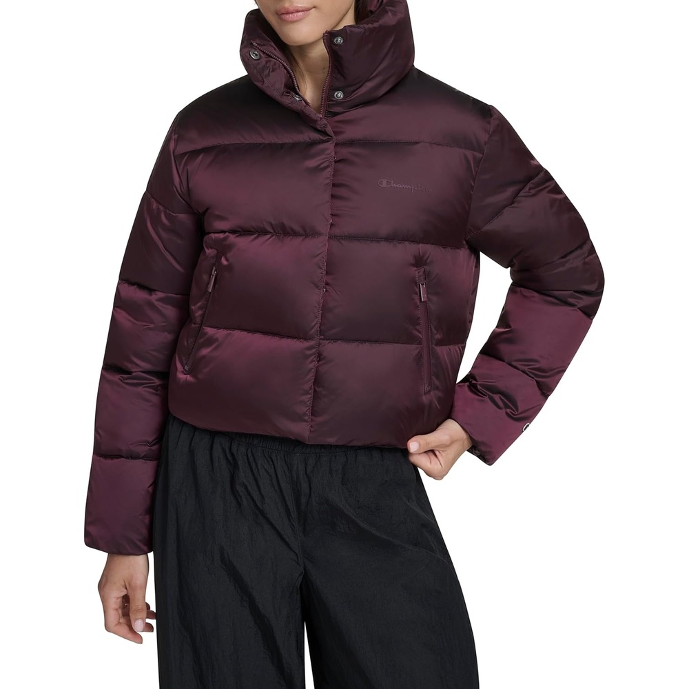 image:imageChampion Womens Cropped Puffer JacketBurgundy