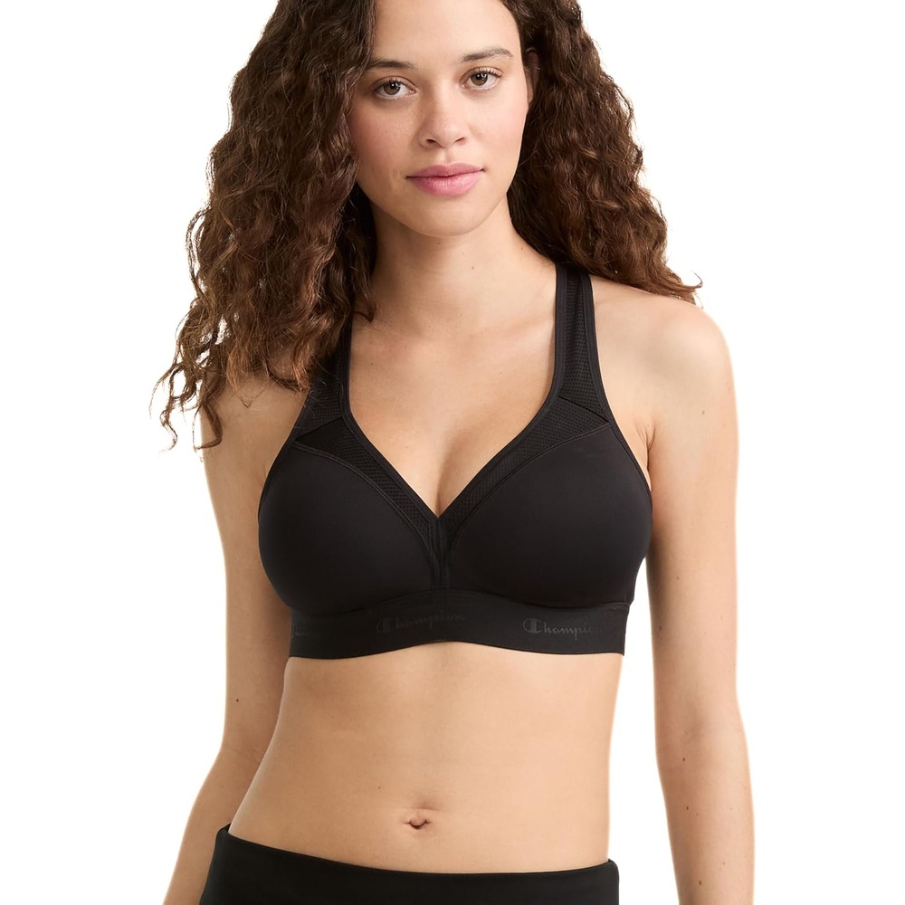 image:imageChampion Womens Curvy Sports Bra TexturedBlack